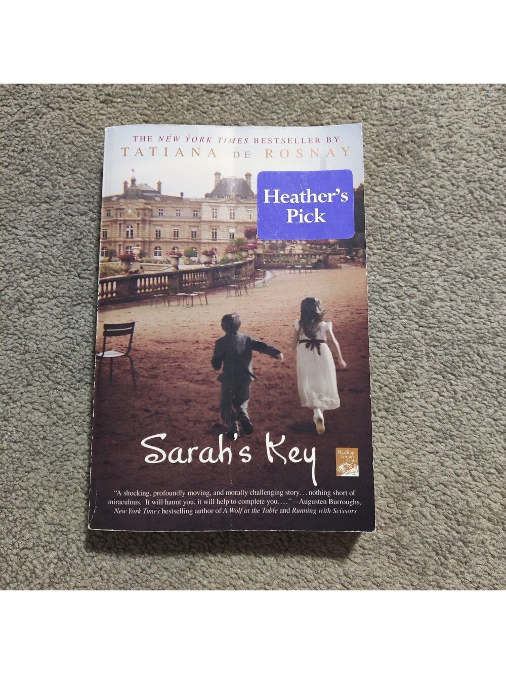 Sarah's Key by Tatiana de Rosnay Paperback Novel St Martin's Griffin WW2 Fiction
